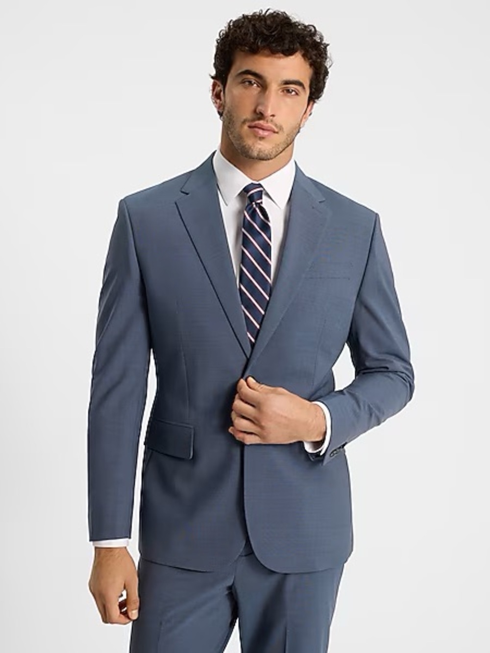 Express Men's Blue Wool Suit